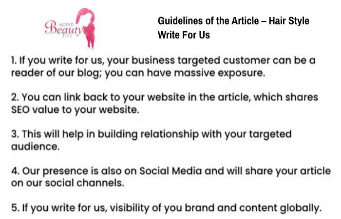Hair Style Write For Us