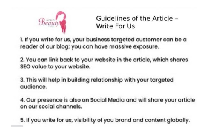 Guidelines of the Article – Retinol Write For Us